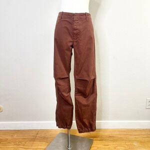 NILI LOTAN French Military Pants Rust Brown Jogger Stretch Cotton Size 6 NWT
